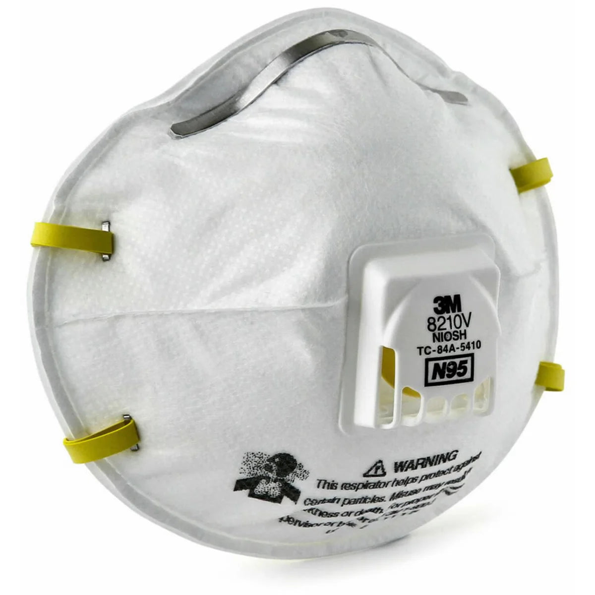 3M N95 Particulate Respirator USA Made, 8210V, White