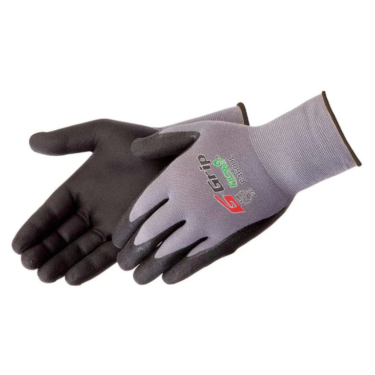 FroGrip G-Grip F4600 Micro-Foam Nitrile Coated Gloves, Gray/Black