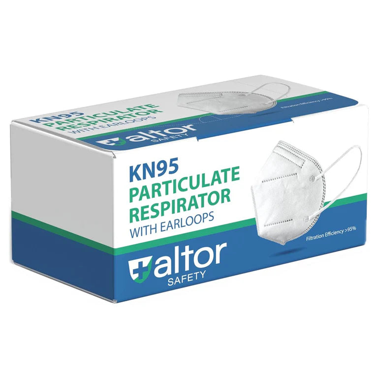 Altor Safety KN95 Respirator 62280, USA Made, White, Box of 20