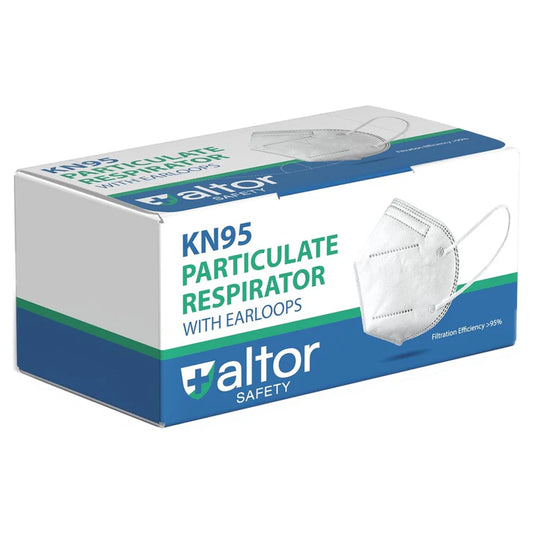 Altor Safety KN95 Respirator 62280, USA Made, White, Box of 20